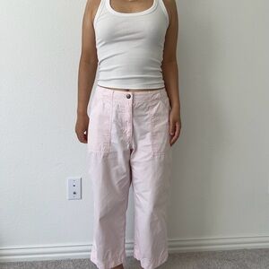 St. John's Bay Pale Pink Crop Pants with Front Pockets